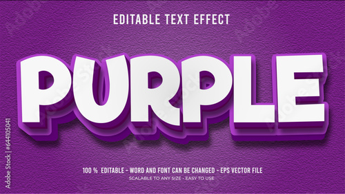 purple editable text effect