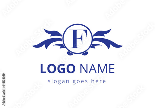 Letter F Wing Logo Design For Freight and Transportation Symbol. photo