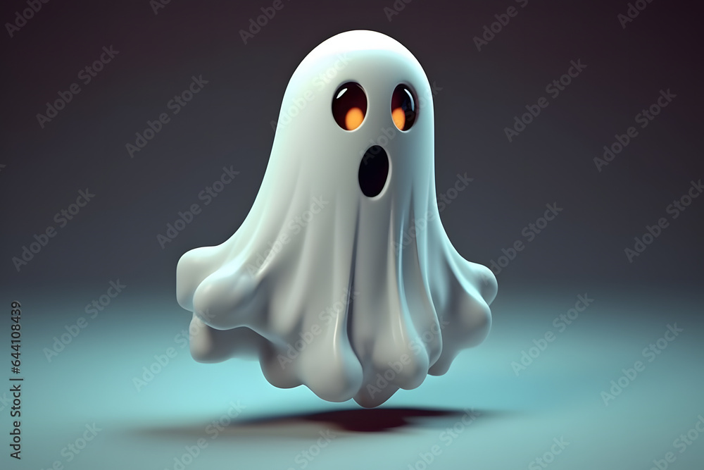 3d cute ghost Made with Generative AI 3d cute ghost Made with Generative AI