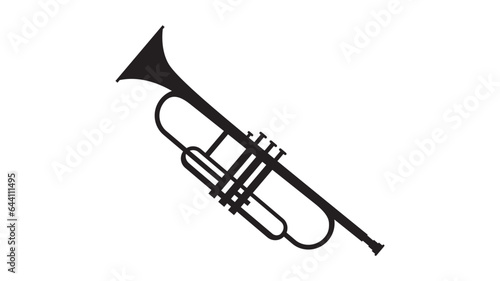 flute, illustration, vector on a black and white white background.
