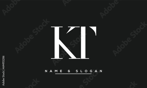KT,  TK,  K,  T  Abstract  Letters  Logo  Monogram