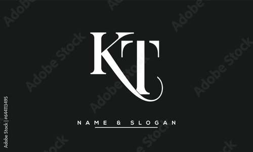 KT,  TK,  K,  T  Abstract  Letters  Logo  Monogram
