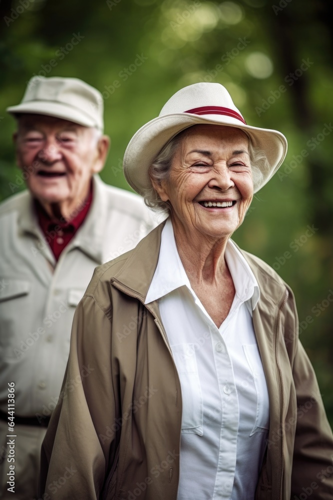 portrait of a senior couple enjoying their morning walk outdoors portrait of a senior couple enjoying their morning walk outdoors