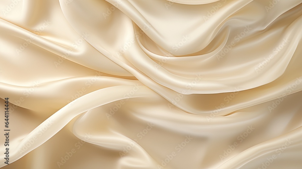 beige silk fabric background - generative ai beige silk fabric background - generative ai