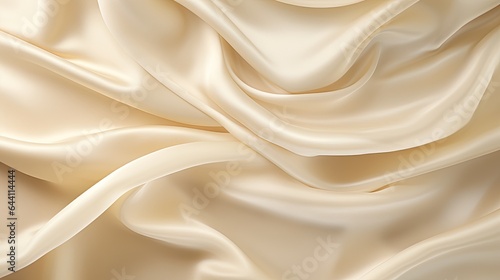 beige silk fabric background - generative ai