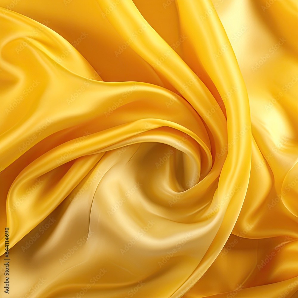 Obraz premium yellow silk fabric - generative ai