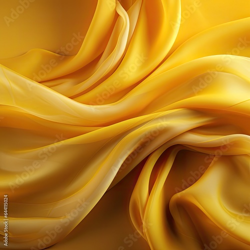 yellow silk fabric - generative ai