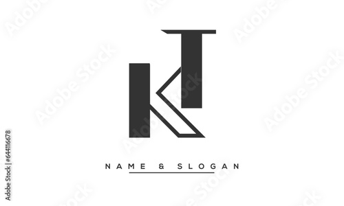 KT,  TK,  K,  T  Abstract  Letters  Logo  Monogram
