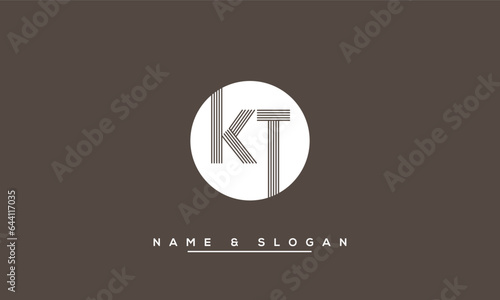KT,  TK,  K,  T  Abstract  Letters  Logo  Monogram