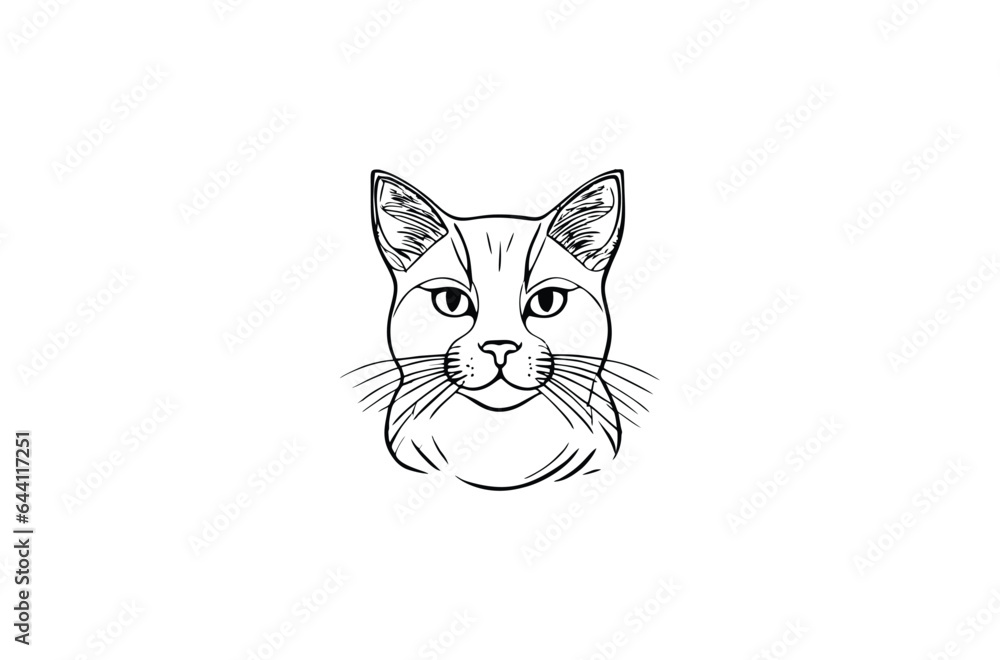 adorable cat head logo adorable cat head logo