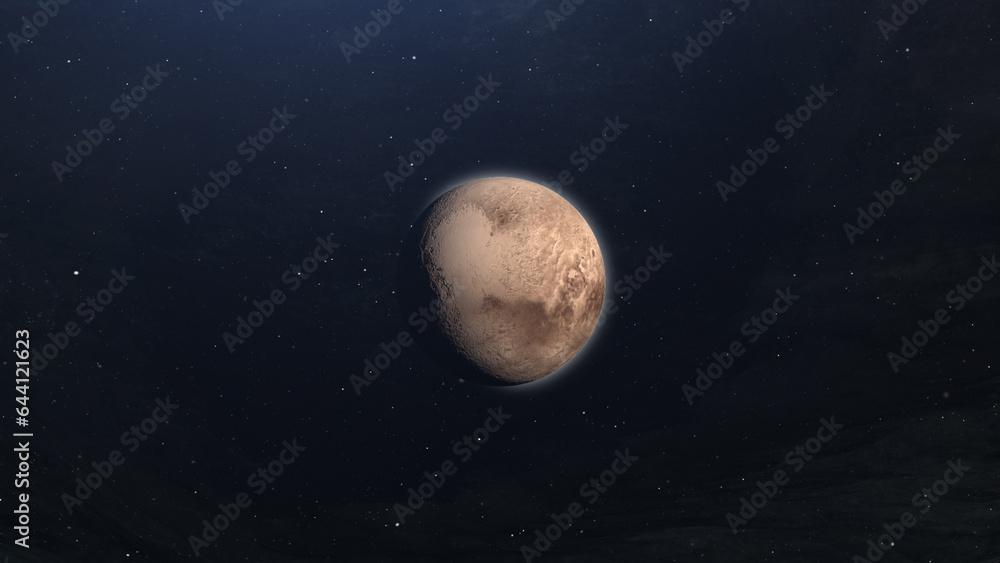 Dwarf Planet Pluto Beautiful Space Scene