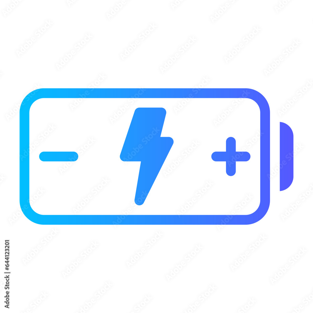 Obraz premium battery gradient icon