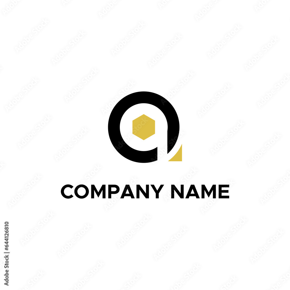 business logo company a initial