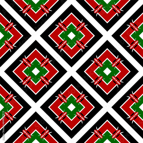 kenyan flag pattern. african background. vector illustration