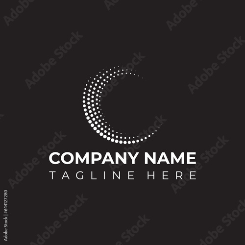 Letter C dab Logo symbol plan. Premium Line Letters in order Monochrome Monogram seal. Vector visual depiction format component. Realistic Image for Corporate Business Character, Data company logo.