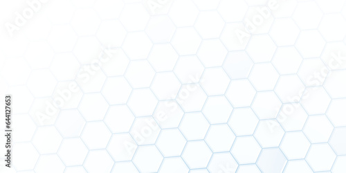abstract white hexagon background design a white honeycomb grid pattern. . geometric background