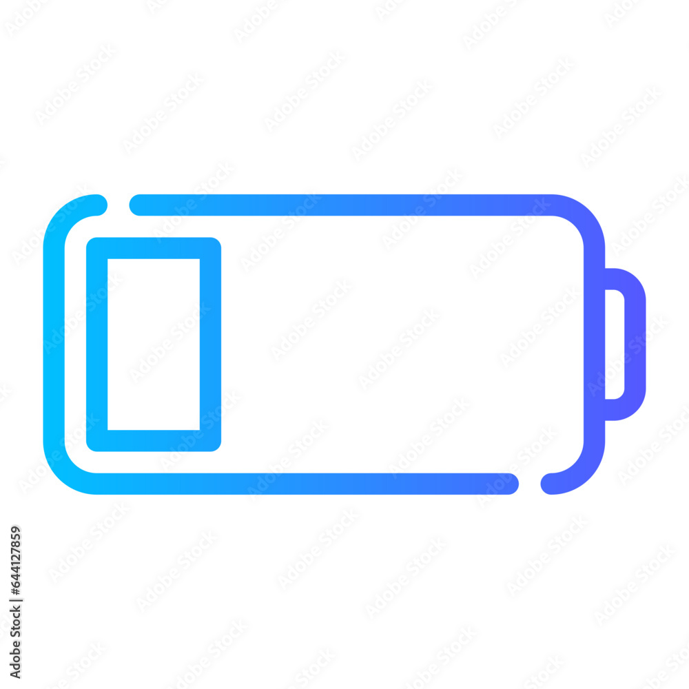 low battery gradient icon low battery gradient icon
