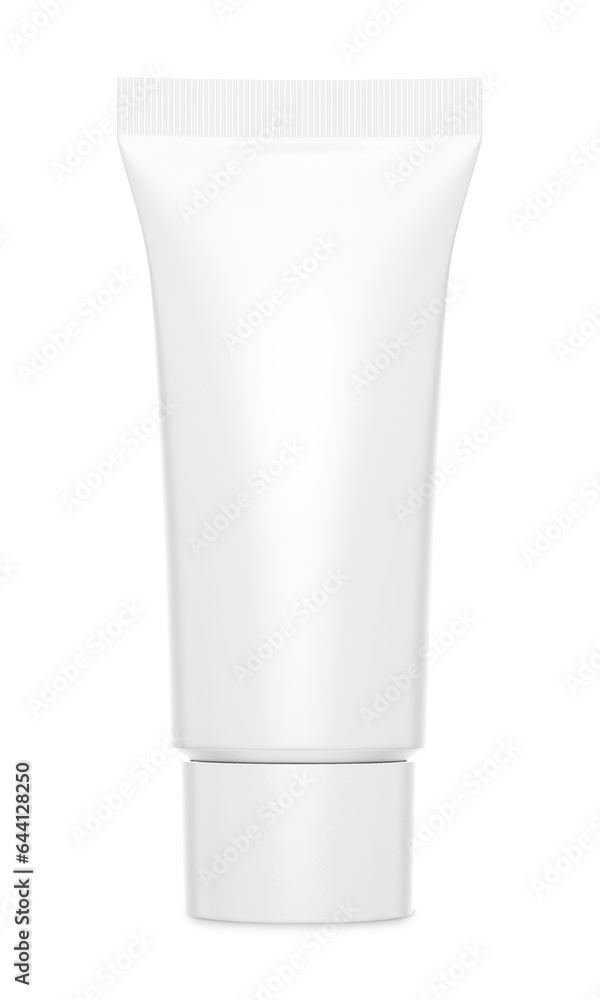 a white cosmetic tube mockup isolated on a white background a white cosmetic tube mockup isolated on a white background