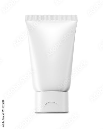 a white cosmetic tube mockup isolated on a white background