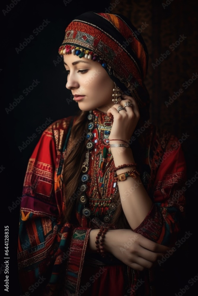 shot of a beautiful young woman in traditional dress shot of a beautiful young woman in traditional dress