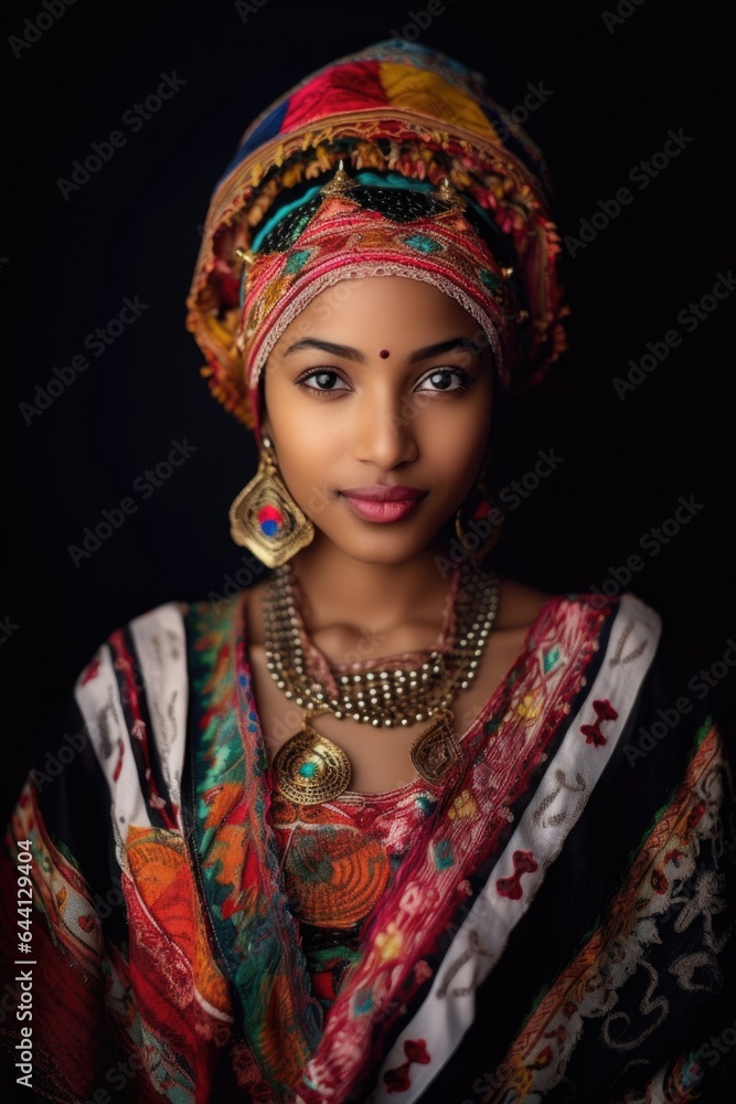 shot of a beautiful young woman in traditional clothing