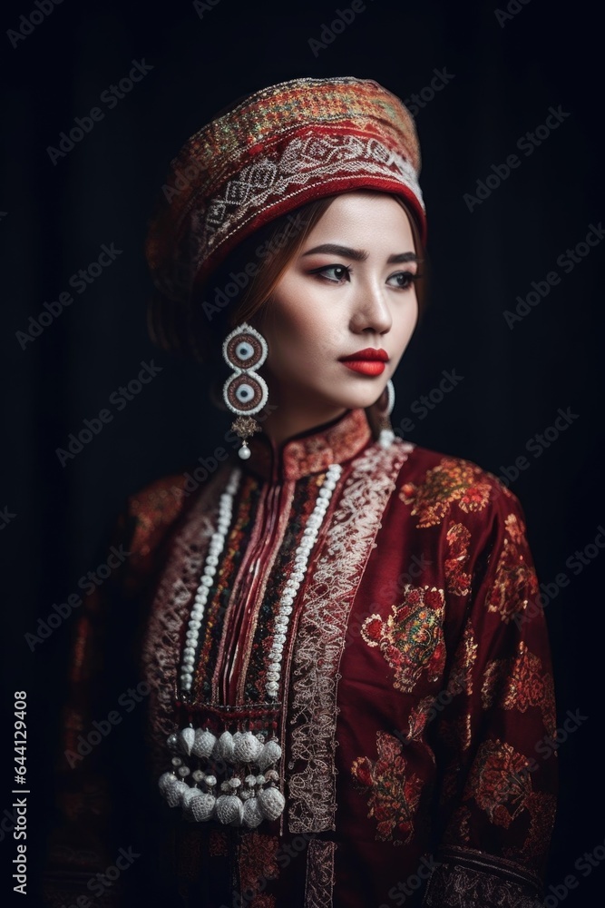 shot of a beautiful young woman in traditional clothing