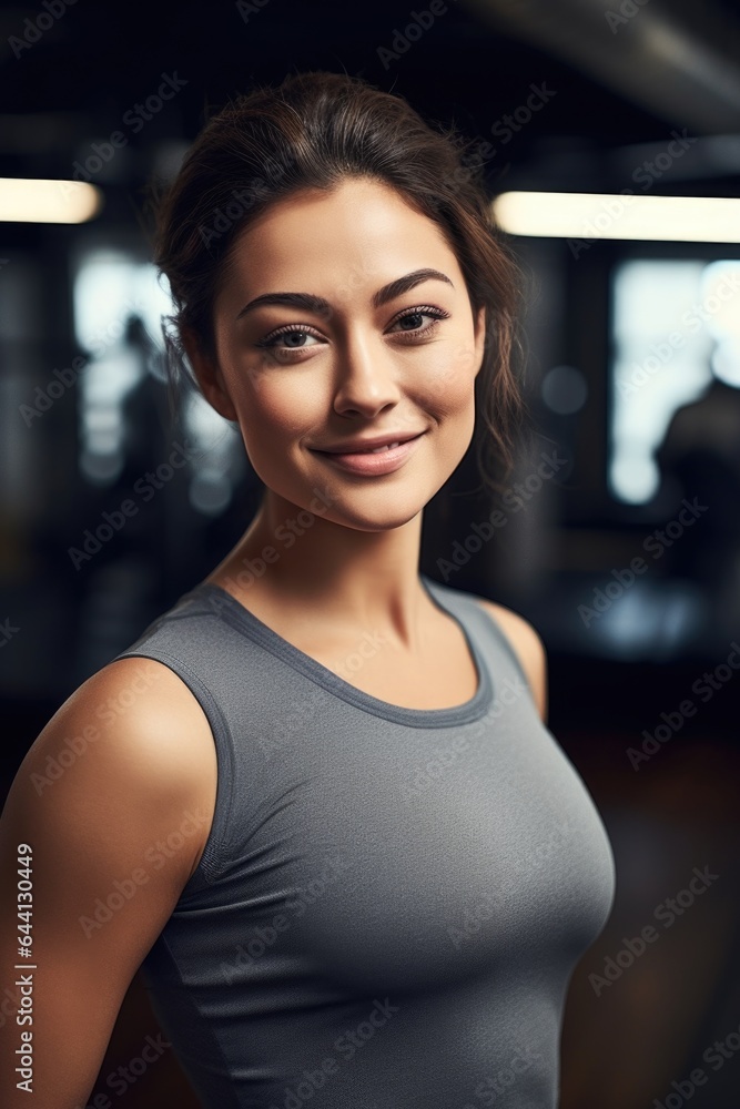 Fototapeta premium shot of an attractive young woman ready for a workout