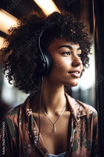 shot of a beautiful young woman listening to music on her phone © Alfazet Chronicles