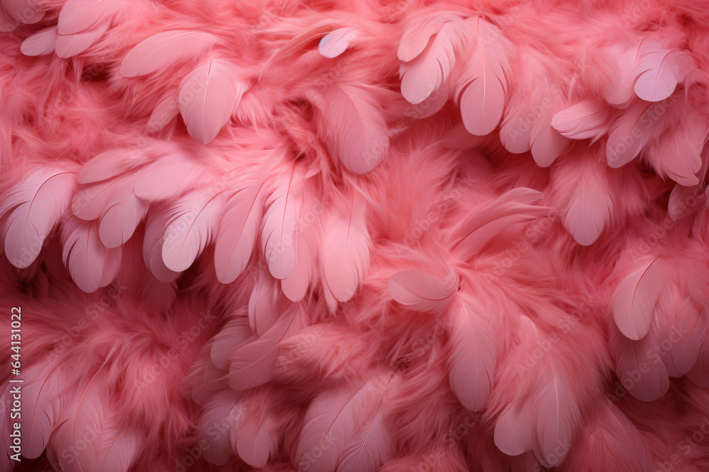 Close up of pink feathers