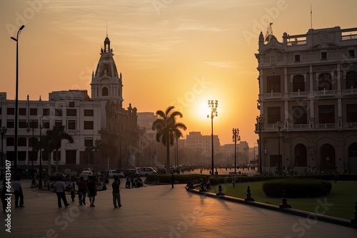  Lima Peru centrum city in sunset  © Tor Gilje