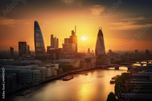  London United Kingdom centrum city in sunset 