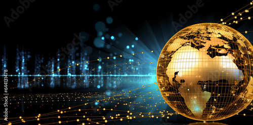 golden disco ball with lights tv channel intro businesses  banner background  