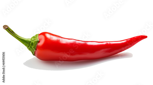 Red hot pepper 3d render isolated on a white background. Generative AI