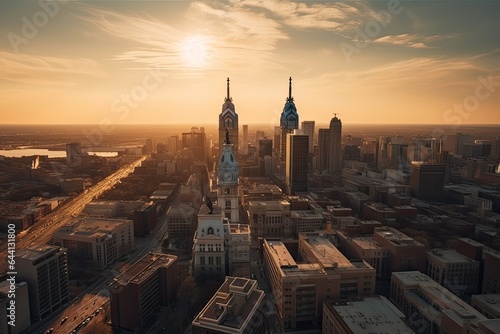 Philadelphia United States centrum city in sunset  © Tor Gilje