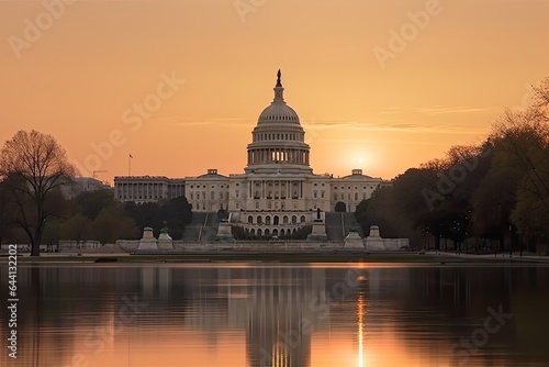 Washington D.C. United States centrum city in sunset 
