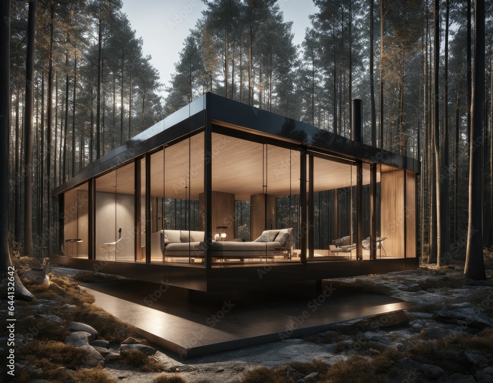House in the style of minimalism AI generation. House in the style of minimalism AI generation.
