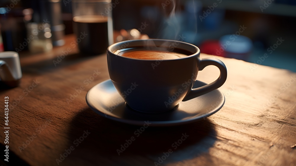 cup of coffee on the table cup of coffee on the table