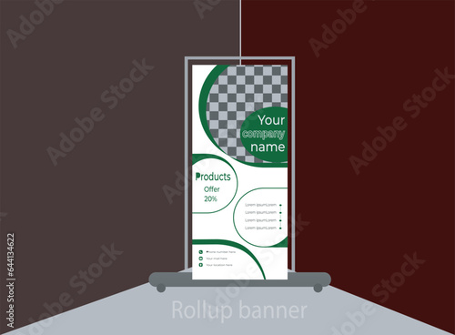 Rollup banner design nice color easy modern template layout.