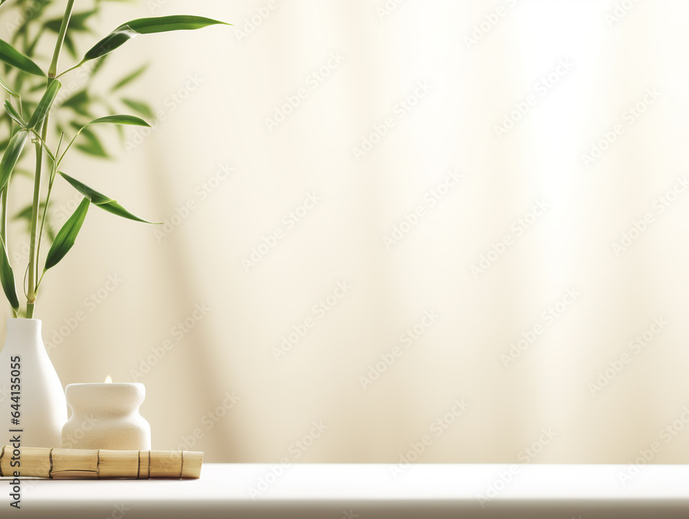 SPA still life background with bamboo and candle. SPA still life background with bamboo and candle.