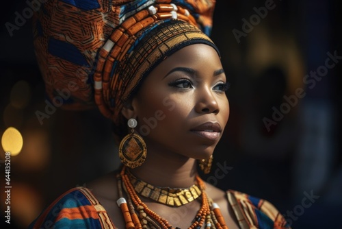 shot of a young woman wearing traditional african dress © Alfazet Chronicles