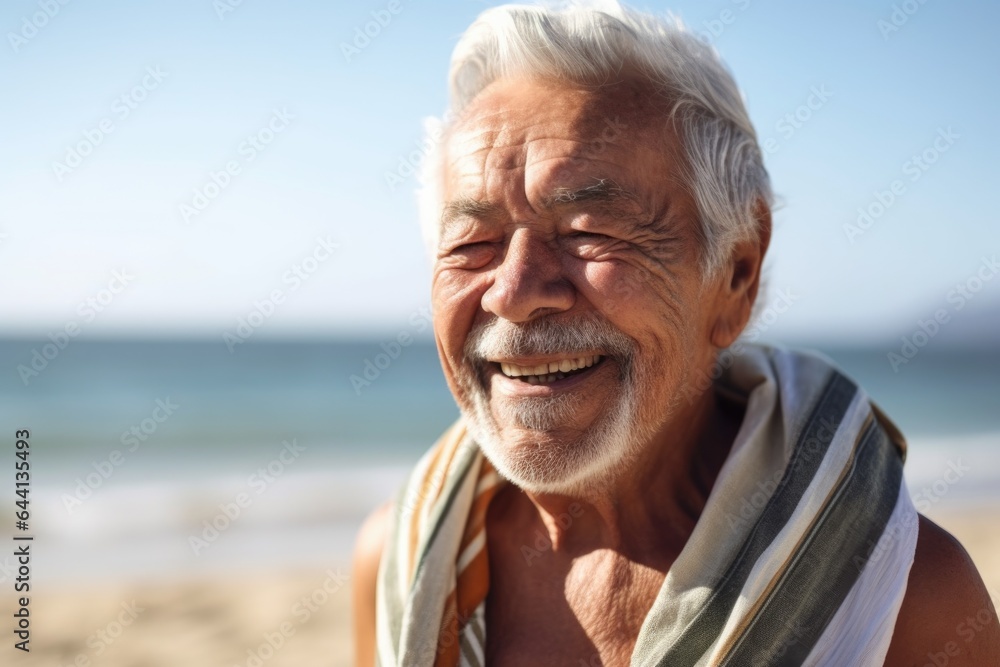 portrait of a senior man smiling excitedly while preparing for the day at the beach portrait of a senior man smiling excitedly while preparing for the day at the beach