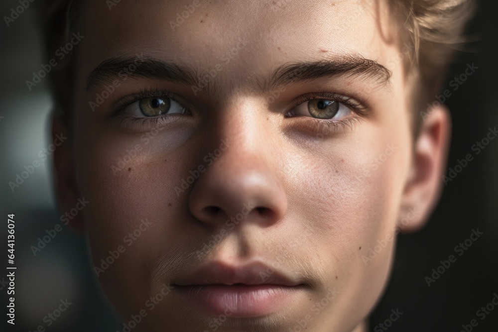 closeup shot of an attractive young man with a unique natural feature closeup shot of an attractive young man with a unique natural feature