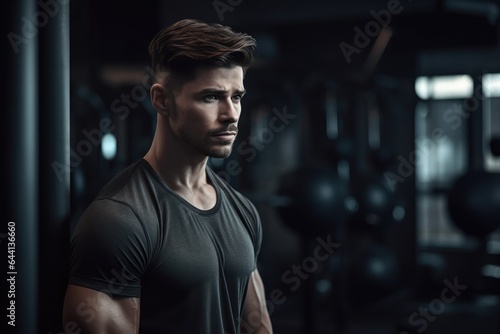shot of a handsome young man alone in the gym