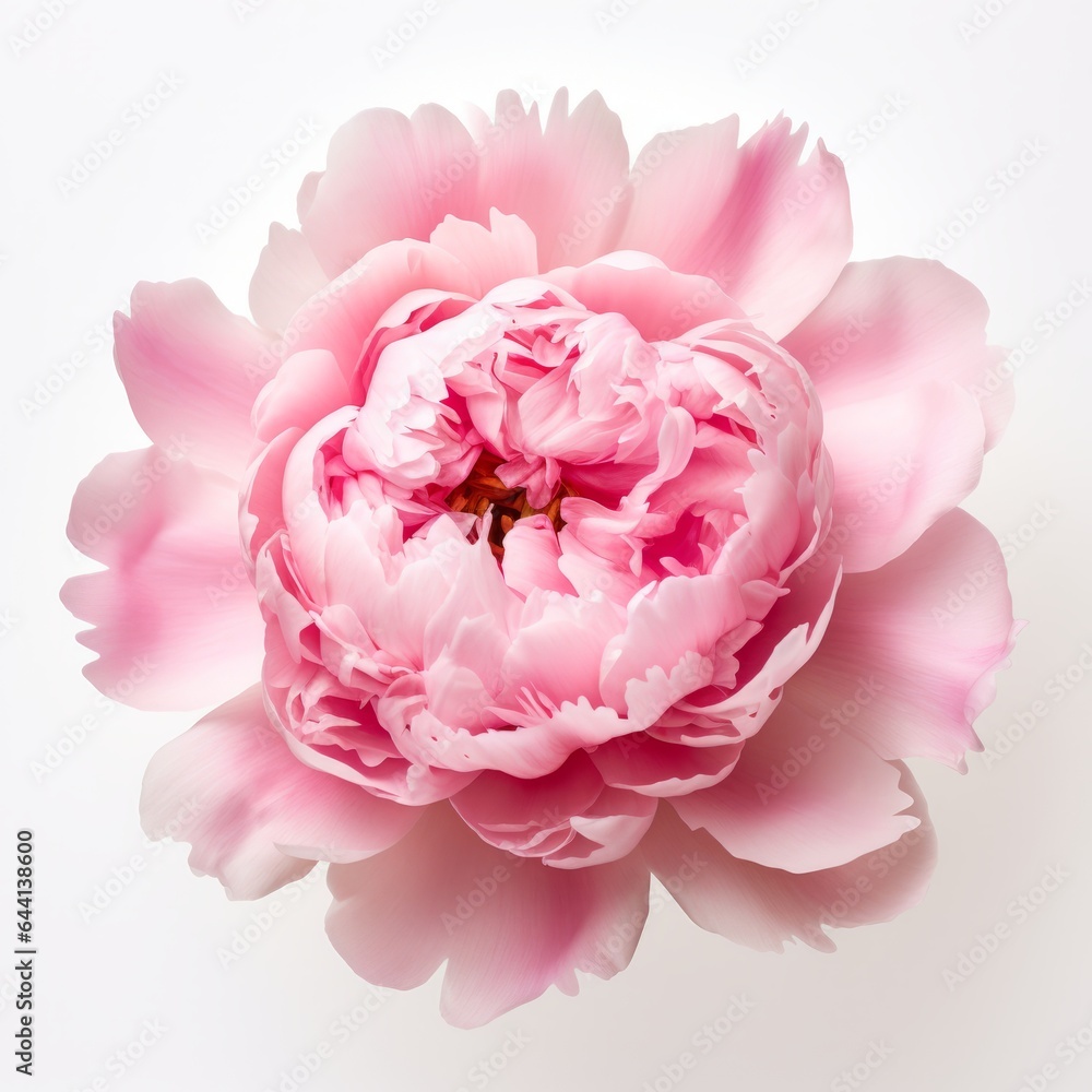 Photo of Peony Flower isolated on a white background