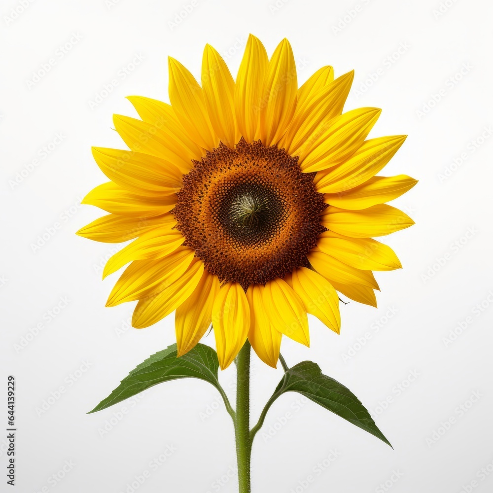 Photo of Sunflower isolated on a white background Photo of Sunflower isolated on a white background