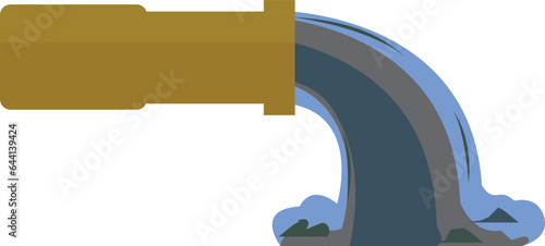 water polluted vector design