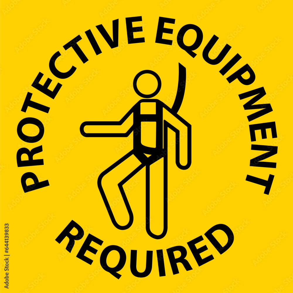 Floor Sign, Protective Equipment Required Floor Sign, Protective Equipment Required
