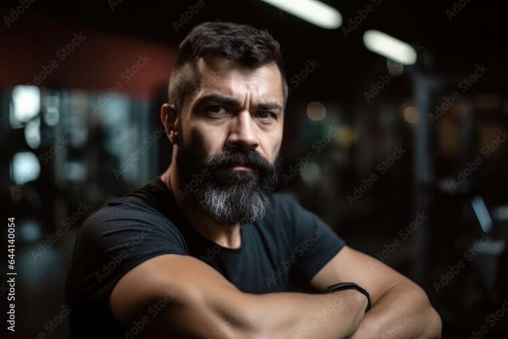 portrait of a man working out at the gym portrait of a man working out at the gym