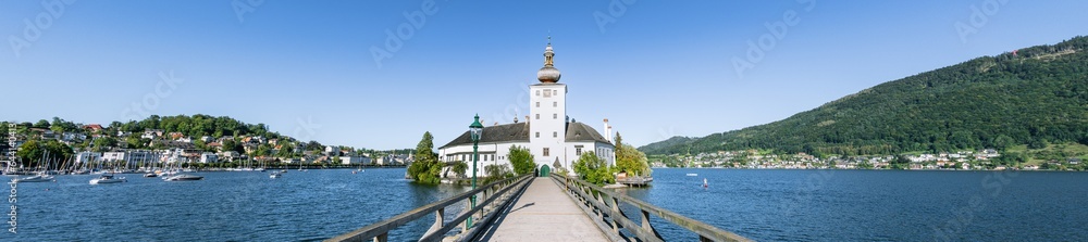 Schloss Orth with Traunsee in Austria