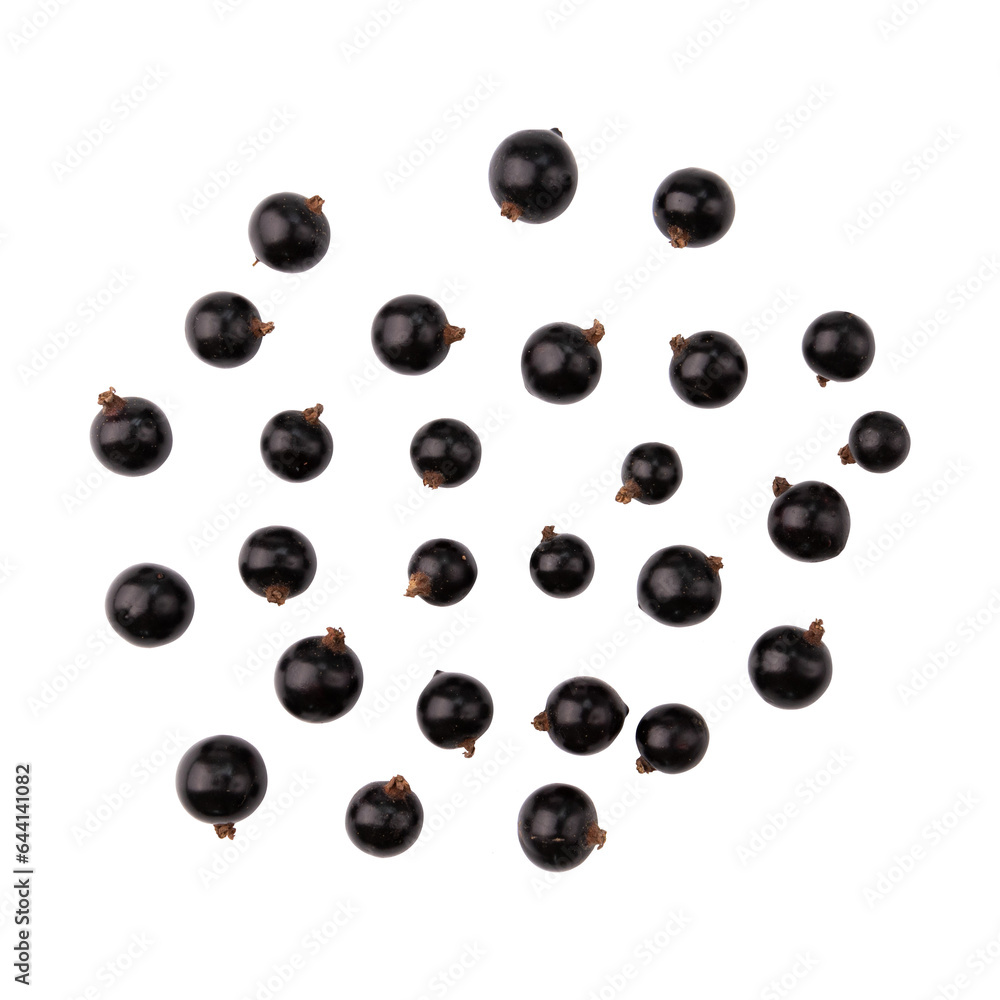 heap of black currant berries isolated on white background with clipping path, top view heap of black currant berries isolated on white background with clipping path, top view